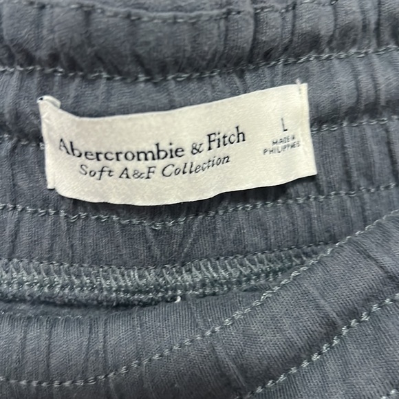 Abercrombie and Fitch Soft Collection dark gray wide leg sweatpants size Large - Picture 4 of 9
